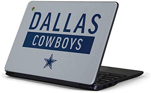 Skinit Decal Laptop Skin Compatible with Chromebook 3 11.6in 500c13-k01 - Officially Licensed NFL Dallas Cowboys Silver Performance Series Design