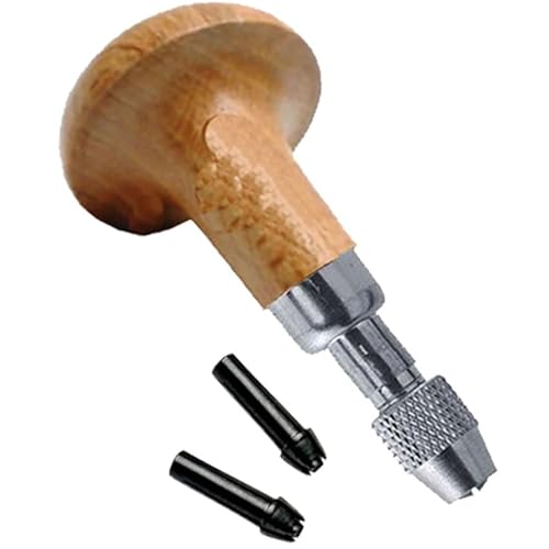 Graver Chuck Mushroom Wooden Handle Millgrain Reamer Broaches Pin Vise File Vice 2 Collet 0-3 mm