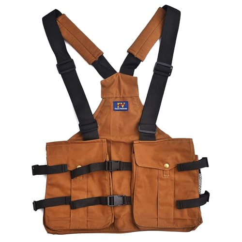 Chaleco de caza para tiro y pesca Upland ajustable con bolsillos