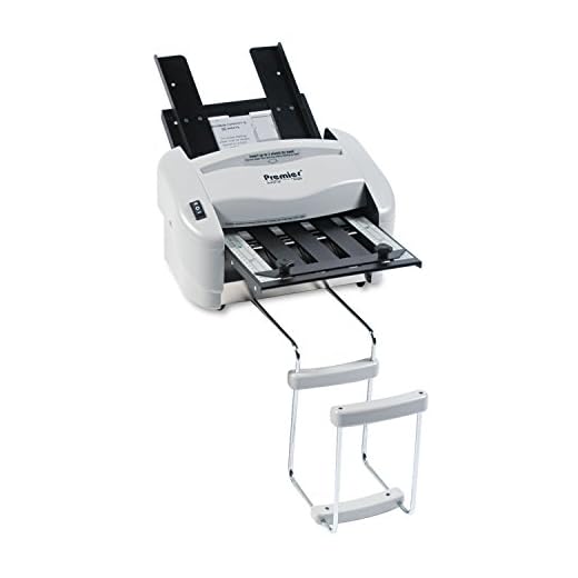Martin Yale P7200 Premier Rapid Fold Automatic Desktop Letter/Paper Folder, Automatic Folding of 8 1/2" x 11" Paper and a Stack of Documents, 4000 Max Speed per hr, Includes Stacking Tray