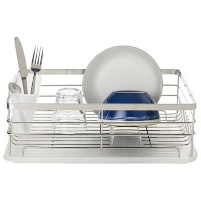 lakeland Contemporary, Modern Stainless Steel Dishrack With Detachable Tray, 44 x 32cm