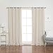 Best Home Fashion uMIXm Tulle Sheer Lace and Blackout 4 Piece Curtain Set – Antique Bronze Grommet Top – Beige – 52