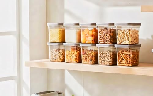 Image of HomeWiz Airtight Kitchen Storage Box 700ml Pack of 8 | Food Grade BPA-Free Kitchen Jars | Storage & Containers Set | Container Set For Pulses | Unbreakable Plastic Container Set | Multipurpose Storage