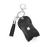 Porte-clés petit flacon cylindrique - récipient pour stocker du parfum, du gel lavant pour les mains, des cosmétiques, etc., couvercle de bouteille