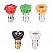 Prince Mark Pressure Washer Spray Nozzle Tips Multiple Degrees, 1/4 INCH (2.5GMP)