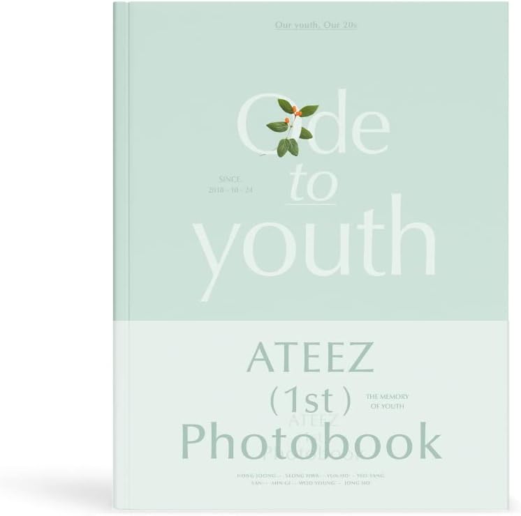 KQ Ent. ATEEZ - 1ST PHOTOBOOK [ODE TO YOUTH]+Extra Photocards Set K-POP merch Idol, 230 x 300 x 30 mm