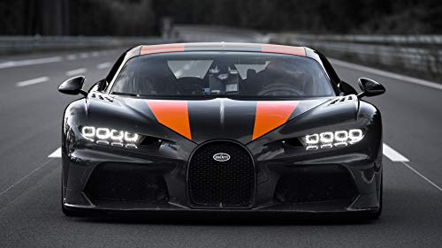 Iconic Arts Laminated 42x24 Poster: Bugatti chiron Prototype 2019 4k