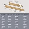 BISONSTRAP Leather Watch Straps, Soft Replacement Bands with Polished Buckle,16mm, Wheat with Gold Buckle #4