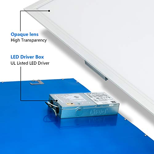 Sokply 2X2 Ft Led Flat Panel Light 30W 5000K, 1-10V Dimmable Drop Ceiling Light Led Fixture For Home Office Hotel School - 2 Pack (Dlc & Ul Certified) #TOP2