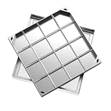 Unsichtbarer Schachtabdeckung Edelstahl Eckig 800x800 Schachtdeckel Kanaldeckel Auspflasterbar Eingebettete Mit Verzinkte Rahmen für Außenbereich