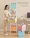 SONGMICS Storage Cubes, Set of 6 Foldable Storage Boxes, 11.8 x 11.8 x 11.8 Inches, Closet Organizers for Shelf, Rainbow Storage Bins, Colorful Fabric Bins for Bedroom, Living Room URFB230X01