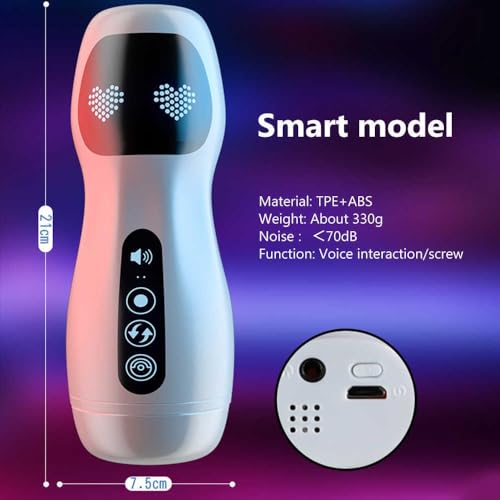 M-Asturbator Male Automatic 10 Rotation Modes Masturbator Hands Free Mouth Sucking Sex Toy for Men, Vagina Pussy Massager Relaxation Cup, T-Shirt – vue 2