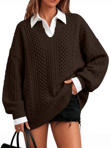 TRENDY QUEEN Oversized Cable Knit Sweaters xx use - image 1