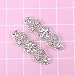 Apliques nupciales de 2 piezas Apliques de diamantes de imitación transparentes, Correa...