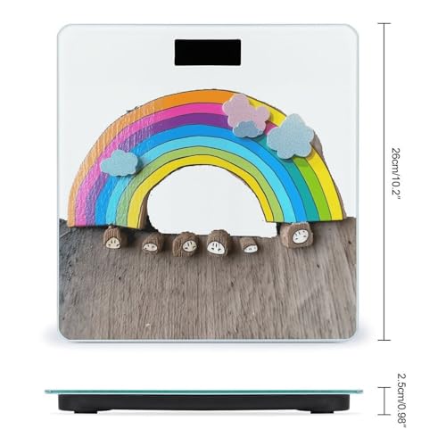 Báscula Digital Pequeña Arcoíris para Peso Corporal miniatura 2