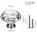 POZEAN Crystal Cabinet Knobs 30Pack, 1.18inch Dresser Knobs for Cabinet, Drawer with Two Different Sizes Screws, Diamond Glass Pulls Handles (40mm, 30Pack, Clear-Silver)