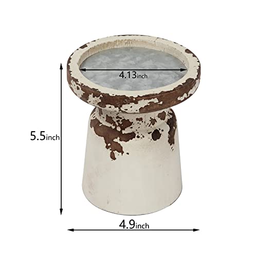 Sofe Rustic Wood Candle Holders Pillar, Distressed White Candle Holder, Wooden Candlestick Farmhouse Candle Holders Vintage Pillar Candle Holder For Dining Table Centerpiece, Shabby Chic Decor #TOP4
