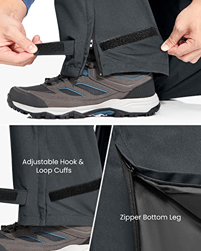 Men's Rain Pants, Waterproof Rain Over Pants Lightweight Packable Windproof Hiking Pants Outdoor Golf Work Grey #TOP3