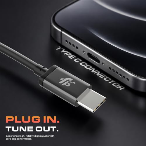 Image of Fairpick FP-WZT-44 Wired Earphone with in-Line Mic & Type-C Plug, Midnight Black
