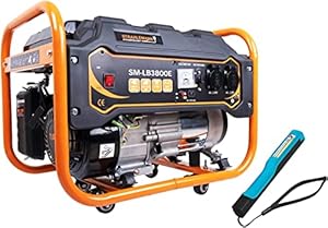 Strahlemann Stromgenerator Benzin Kombiset mit COB Penlight I mobiler Stromerzeuger 230V 3, KW 3300W 50Hz I 7PS Notstromaggregat 4 Takt Benzinmotor 210ccm luftgekühlt I 1-Phasen Benzin Generator