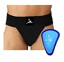 KOEL Men's Athletic Supporter Size (L) with Protective Cup Abdomen Support AD (Men) Abdominal Guard for Groin Guard Jockstrap for Cricket, Football - Comfortable Elastic Waistband (Black) gallery image