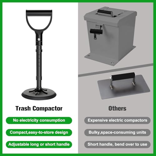 image for BSTSLL Manual Trash Compactor (42cm to 52cm), Waste Compactor for Kitc