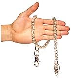 newtro Wallet Chain Men Women Boy Girl, Biker Motorcycle Pants Jean Punk Long Key Chain Ring Holder Gold 17' (D01GD17)