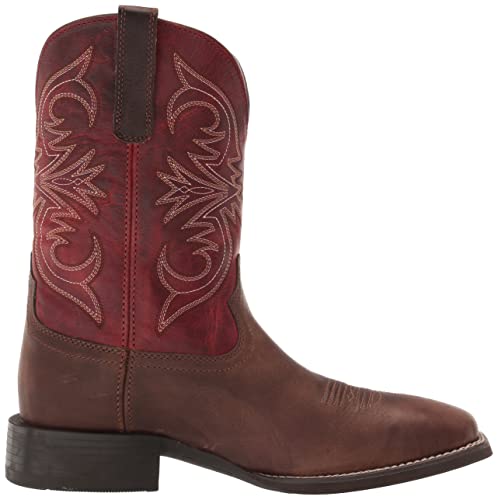 Ariat Mens Sport Pardner Western Boot Matte Rebel Brown/Blood Red 10 #TOP5