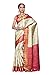 MIMOSA Women's Traditional Art Silk Saree Kanjivaram Style With Blouse Color:Off White(3300-225-HWT-RNI)