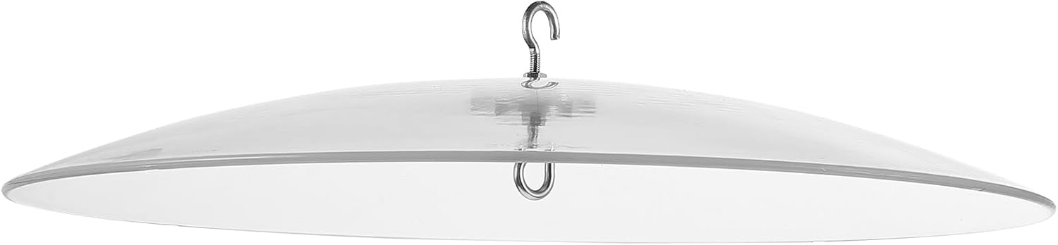 Amosfun Feeder Cover Plastic Fence Clear Hooks Outdoor Hooks Feeder Dome Cover Hanging Feeder Protector Feeder Weather Squirrel Feeder Feeder Part Birds