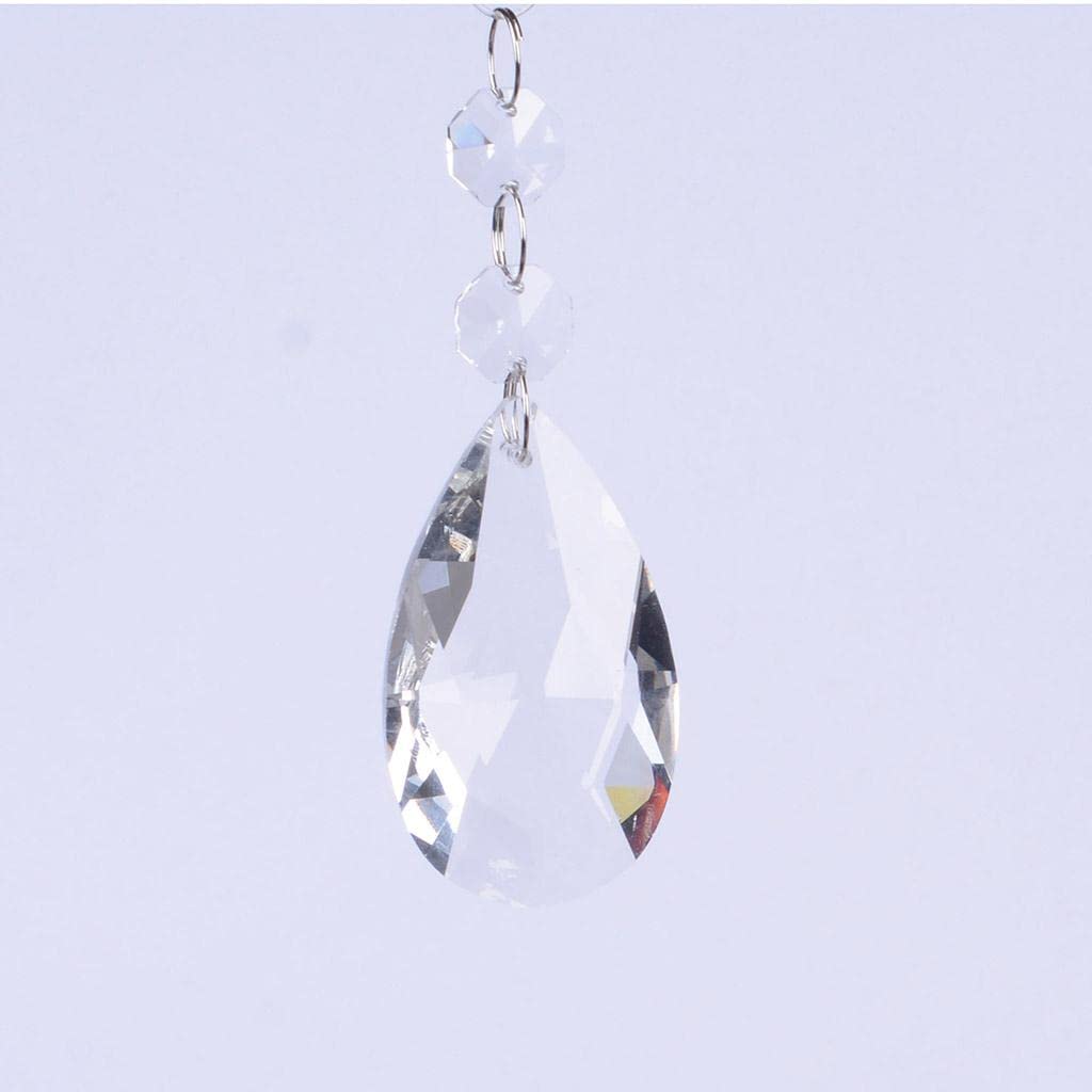 10 Piezas Cristal Prisma Lagrima Colgante Candelabro Colgante Vidrio Decorativo para Iluminación de Lámparas Manualidades Bodas Adecuado para