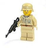  Custom Soldat Wehrmacht WW2 Figur beige mit Waffe M1 Carbine aus LEGO® Teilen