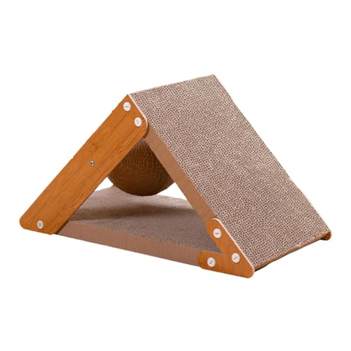 Griffoir pour chats en bois avec rouleau de jeu pour un appartement serein - 2