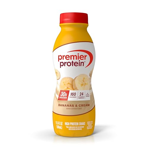Image of Premier Protein Shake, Bananas & Cream, 30g Protein, No Added Sugar, 24 Vitamins & Minerals to Support Immune Health, 11.5 fl oz, 1 Pack (Packaging May Vary)