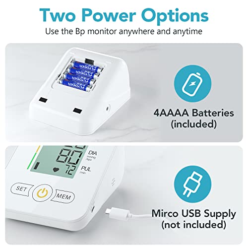 Blood Pressure Monitor,maguja Blood Pressure Machine,BP Monitor Automatic Upper Arm Cuff Digital with 8.7-17inches Adjustable Blood Pressure Cuff for Home Use - Thumbnail 4