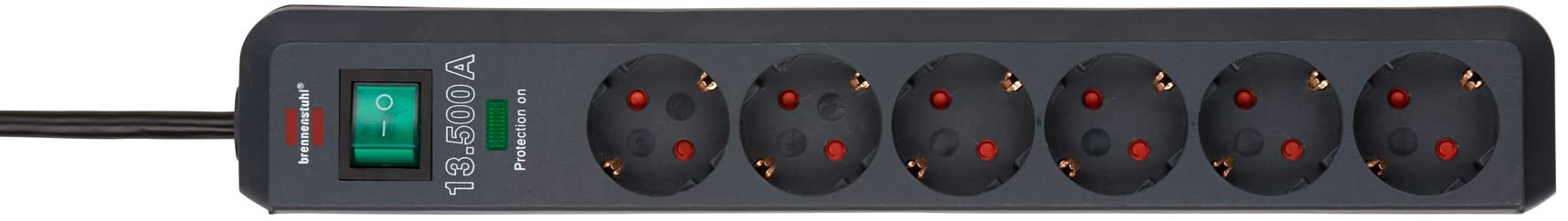 Brennenstuhl Enrouleur de câble Garant Bretec FI IP44 (câble de 25 m en noir, avec fiche de protection personnelle, pour une utilisation en extérieur - Fabriqué en Allemagne)