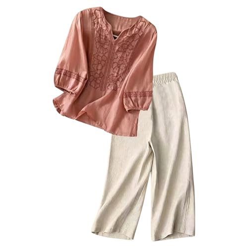 ZYLLEMEIXZYL Coords Set Women,Linen Sets For Women 2 Piece Boho