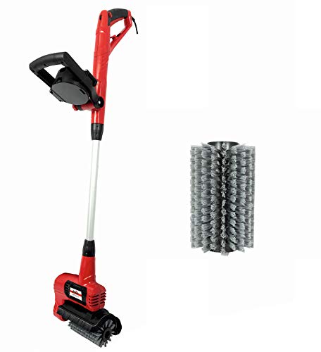 Preisvergleich Produktbild Grizzly Tools Elektro Universal-Reinigungsbürste ERB 550 - Flächenreiniger für Holz, WPC, Terrassen, Entfernung von Unkraut und Moos - Aluminium-Teleskopstiel mit verstellbarem 2. Handgriff