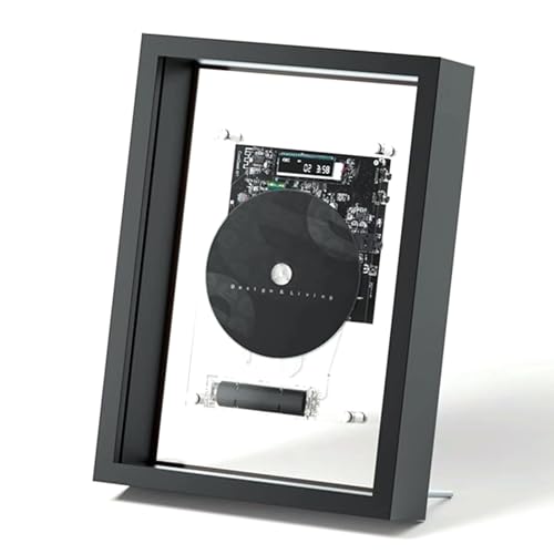Lecteur CD mural noir Bluetooth 5.0 avec sortie AUX 3.5mm et écran LED pour maison