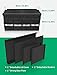Oasser Trunk Organizer Cargo Organizer Trunk Storage Waterproof Collapsible Durable Multi Compartments with Foldable Cover Aluminium Alloy Handle Reflective Strip (Large, Black)