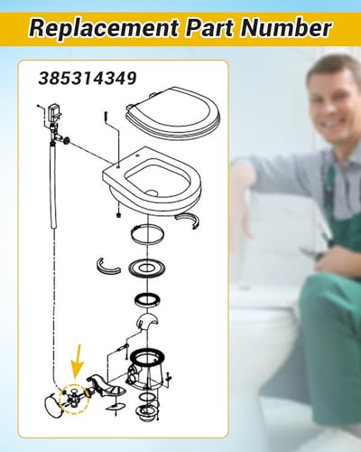 Image of 2 Set Fit for Dometic RV Water Valve Assembly Fit for ealand EcoVac Vacuflush Pedal Flush Toilets Camper Trailer Toilet Repair Kit Replace 385314349 with Installation Screws*4