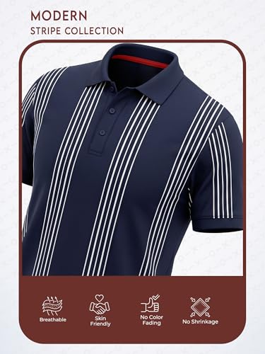 Image of fanideaz Branded Mens Half Sleeve Cotton Striped Polo T-Shirt for Mens || Polo Tshirt for Men || Branded Tshirt for Men