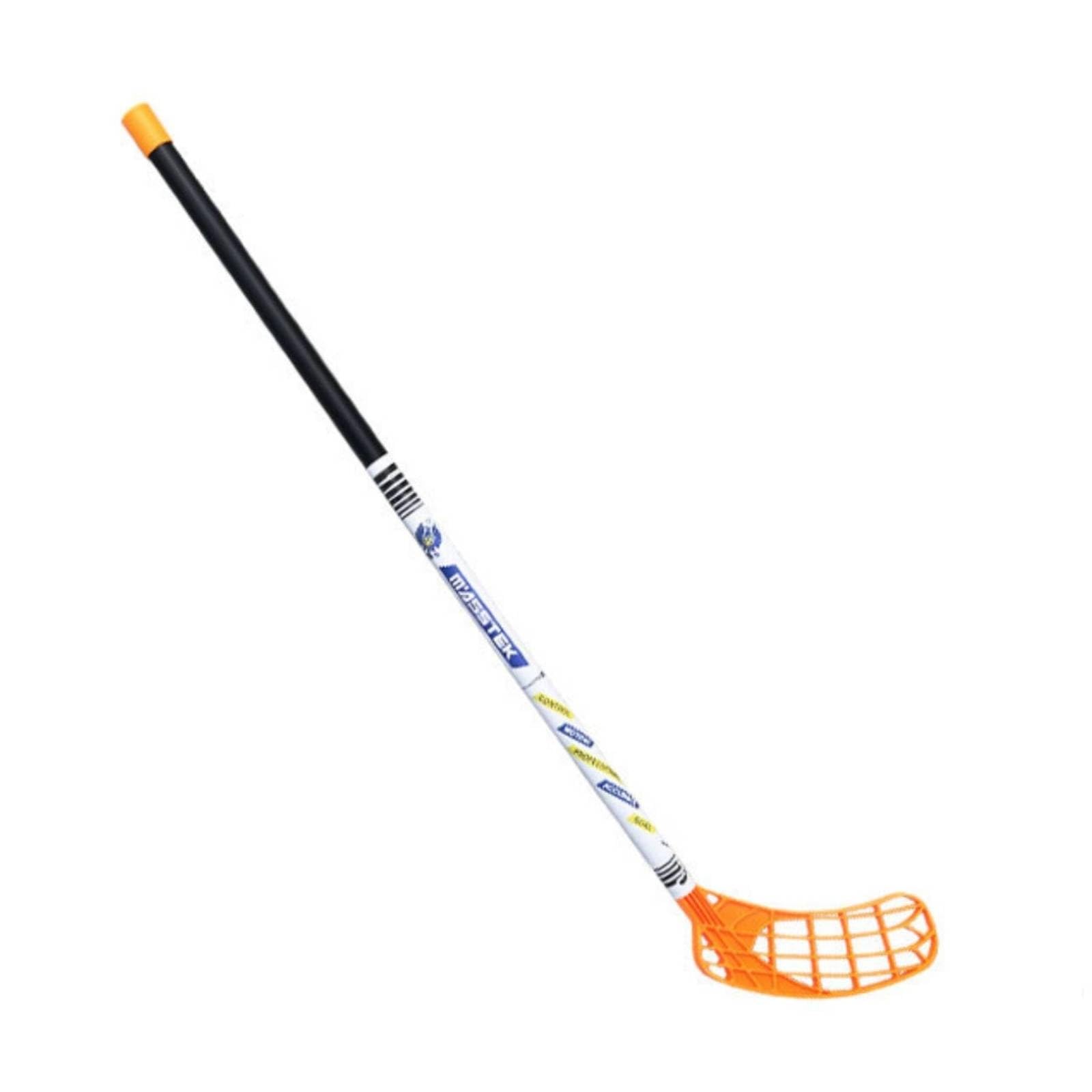 Palo de Floorball Palo Stick Barra Bastón Caña de Polipropileno Ligera y Pala de Polietileno Firme Diseñada para, Naranja Blanco, Longitud del Palo 95cm - Altura 160-175cm