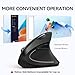 TECKNET Ergonomic Mouse, Wireless Bluetooth Vertical Mouse, 4800 DPI Optical Tracking, 6 Adjustable DPI, Quiet Clicks, 2.4GHz with USB A Receiver, 12 Months Battery, 6 Buttons, Wide Compatibility