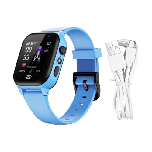 Smartwatch para niños: Reloj Inteligente para niños Compatible con Red 4G, Reloj móvil estudiantil, teléfono de muñeca con una Recargable cámara de batería de 400 mAh, grabadora de Voz de antorcha