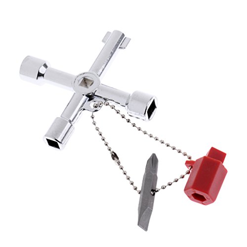 Homyl 2 pçs 5 em 1 Chave de Interruptor Cruzado Estilo Chave Triângulo Quadrado Armário Elétrico