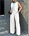 Womens 2 Piece Vest Sets Crop Blazer Vest & Wide-Leg Pants Fashionable Business Pant Suits Office Work Sets A-White