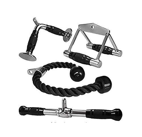 Cable Attachment Combo: Double D Handle, V-Shaped Bar, Triceps Rope, Straight Bar (B0B37JW37F) Amazon Price History, Amazon Price Tracker