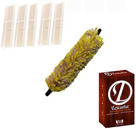 Lescana Paramount Series Bass Clarinet Reeds 5 PACK (Size 3) with Bonus Bass Clarinet Mouthpiece Saver