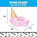 BigMouth Inc. Melting Ice Cream Pool Float, Thick Vinyl Swimming Tube, 4 feet Wide, Holds 200 Pounds and Includes Patch Kit